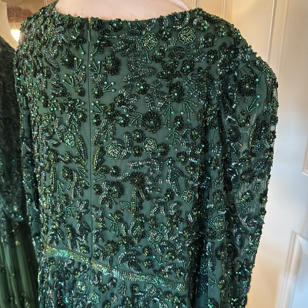 Mac Duggal Green Embellished Maxi Dress - Picture 12 of 16